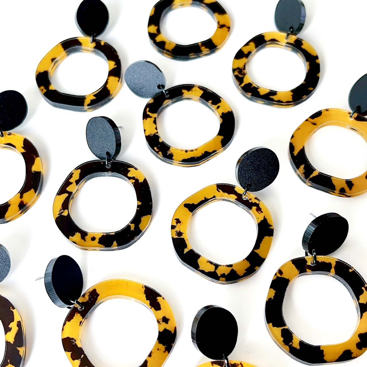 Image of Tortoise Hoop Dangles