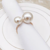 6 Pcs Elegant Pearls Napkin Rings