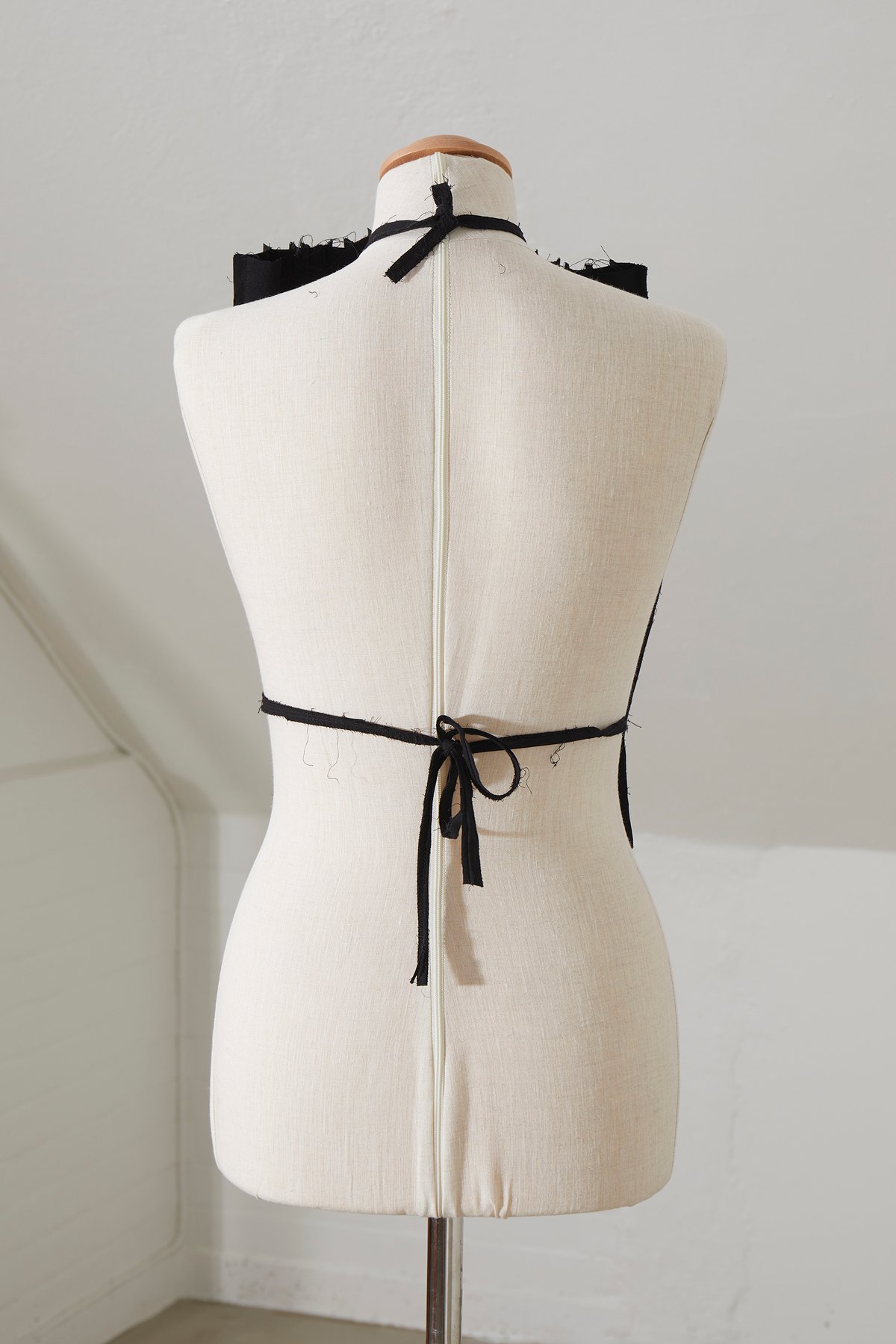 FEBEN FOR STUDIO MADE: Pleated Open Back Top