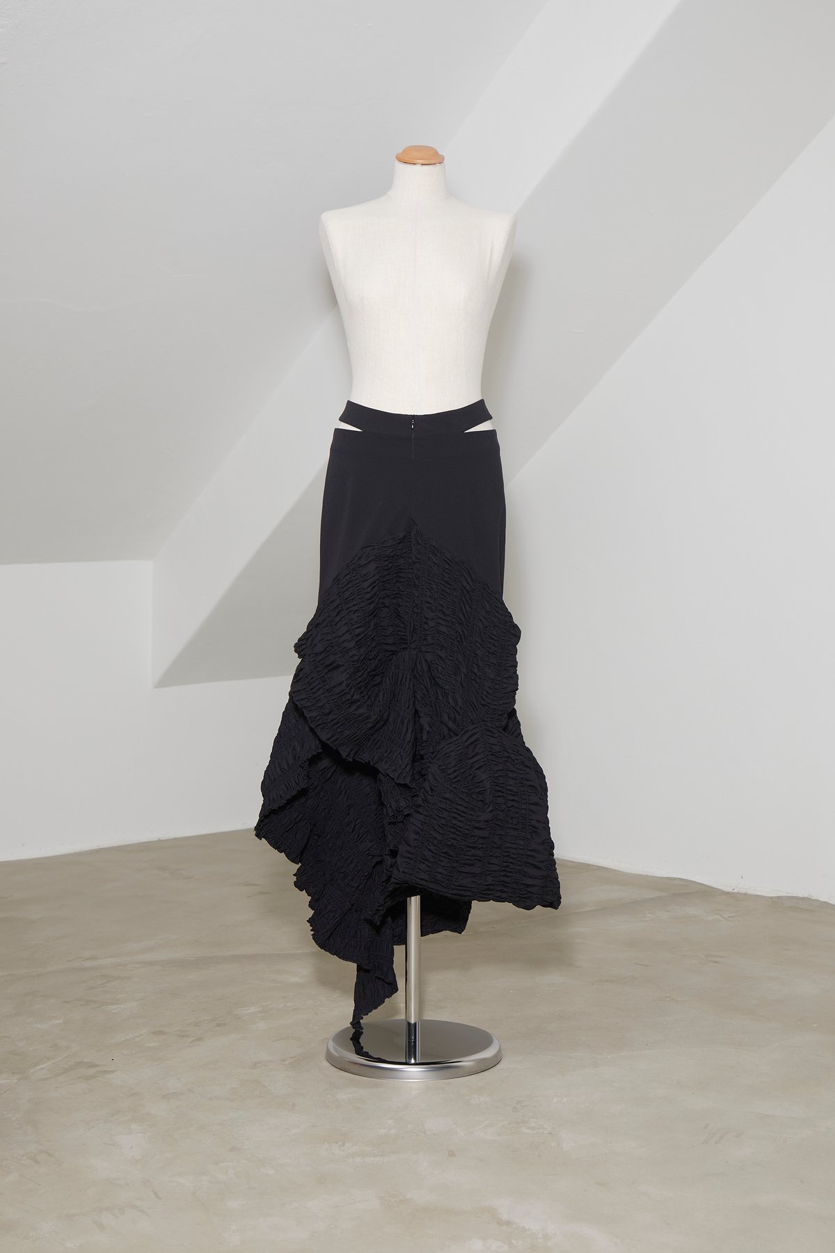 FEBEN FOR STUDIO MADE: Draped Cut-Out Skirt