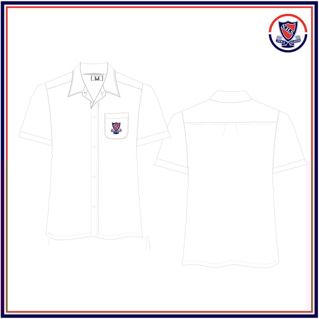 NHS Senior Boys Tailored Cotton Shirt Yrs 10-12 $36.95