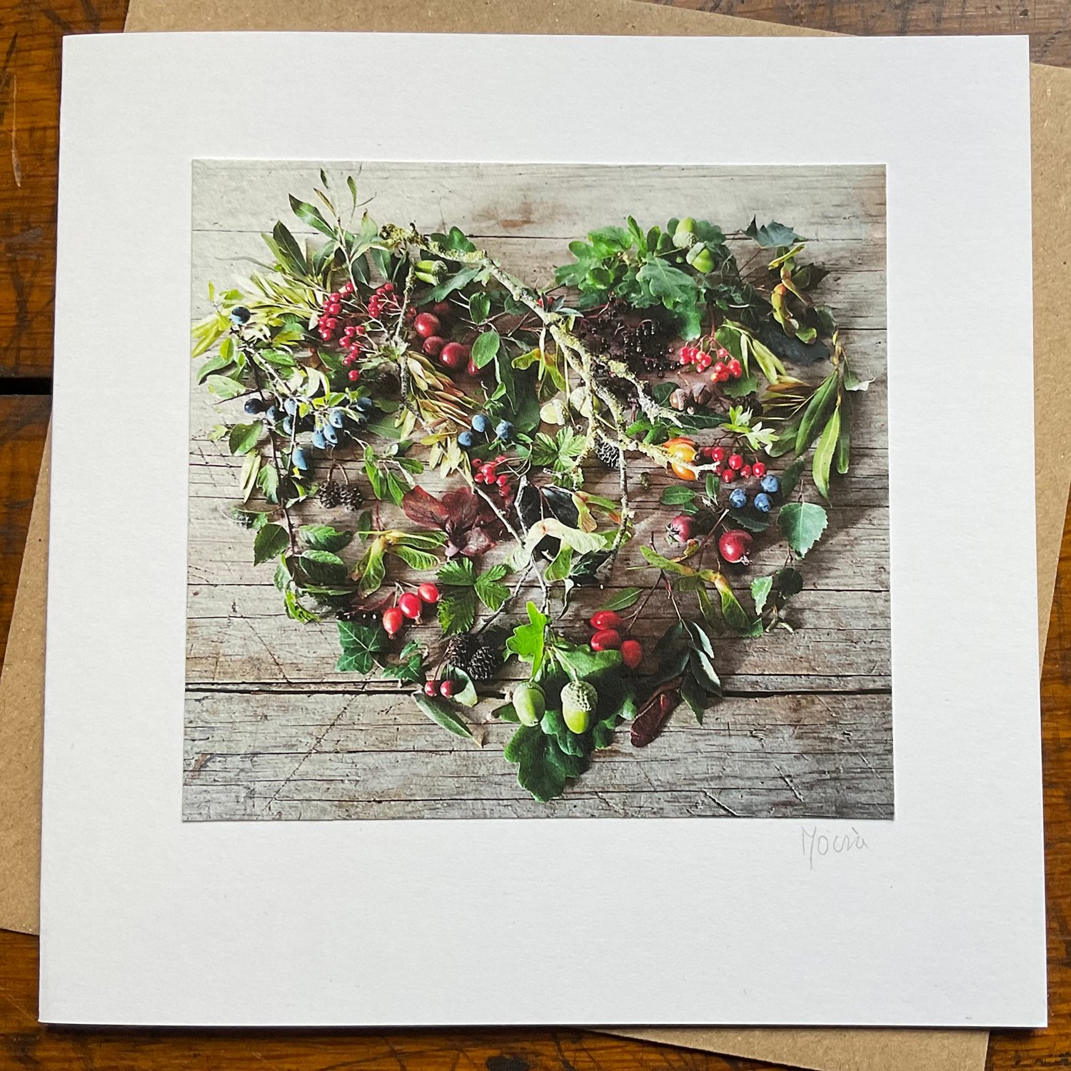 Image of Autumn Heart ~ greetings card