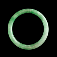 Image 2 of Strong Green Genuine Jade Bangle Size S