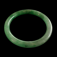 Image 3 of Strong Green Genuine Jade Bangle Size S