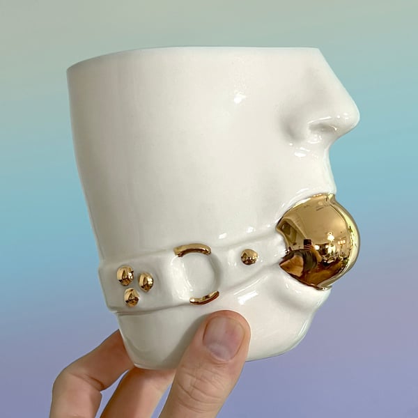 Image of Gag Cup/Planter with 22kt Gold