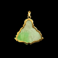 Image 2 of 14K Marbled Guangdong Smiling Buddha Pendant 