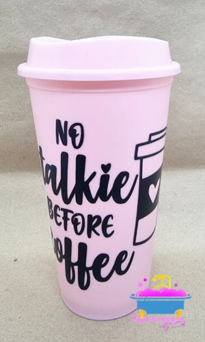 No Talkie Before Coffee Hot Cup 