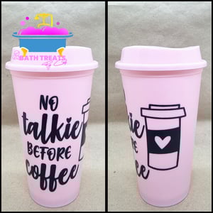 No Talkie Before Coffee Hot Cup 