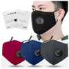 Wholesale Unisex Face Mask Black 100% Cotton Cloth Filter Face 