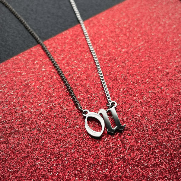 Image of 011 Stainless Steel Script Necklace Stranger Collection