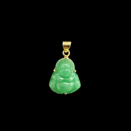 Mini jade hot sale buddha necklace