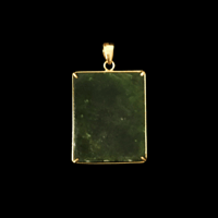 Image 2 of 10K Kuan Yin Buddha In Ancient Frame Pendant