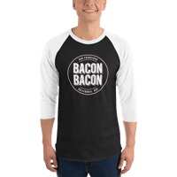 Image 1 of Men's Bacon Bacon Logo 3/4 Sleeve Shirt