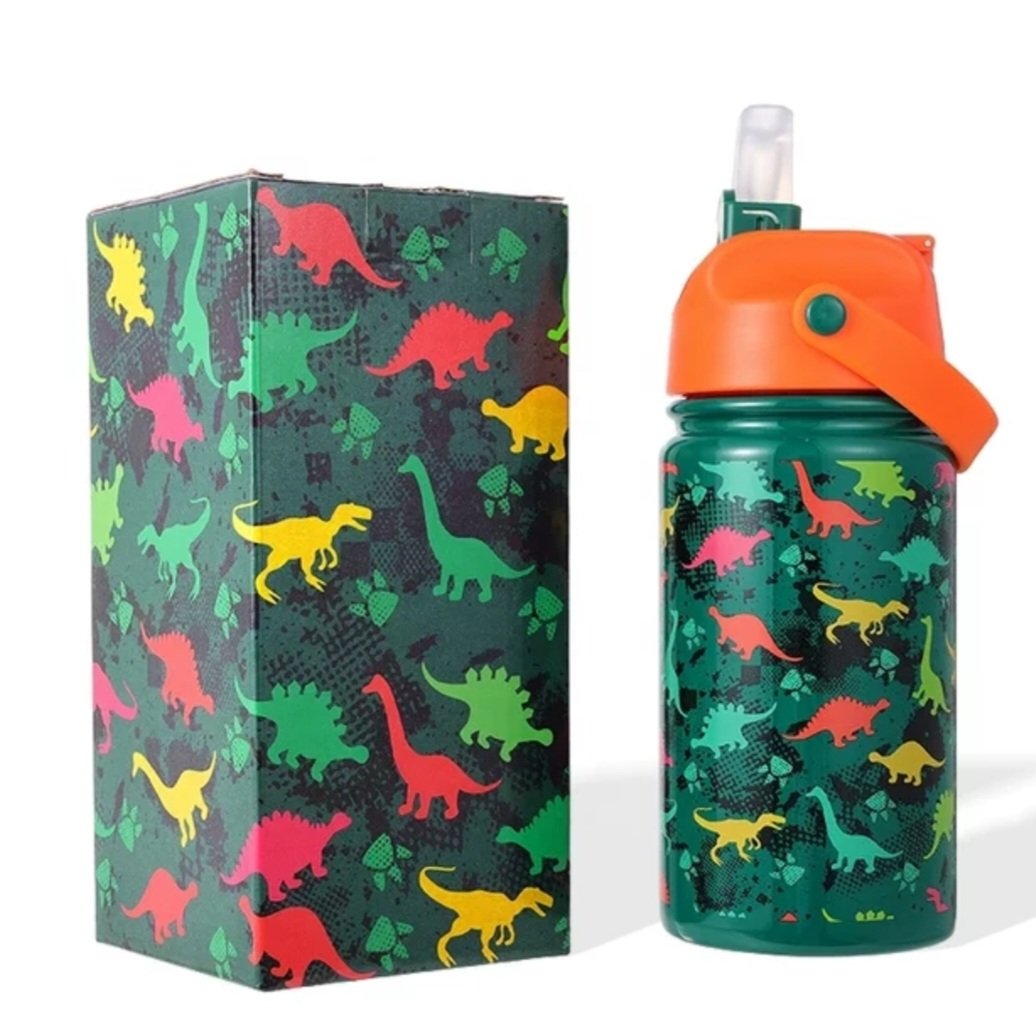 Kids Insulated Stainless Steel Bottle 410ml Dinosaurs Apples And kids-insulated-stainless-steel-bottle-410ml-dinosaurs-apples-and