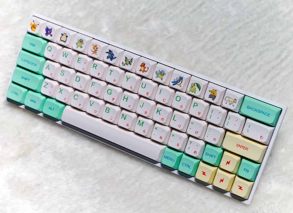 Image of Pokémon 162-key mechanical keyboard keycaps