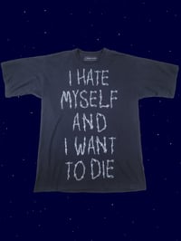 Image 1 of I Hate Myself And I Want To Die oversized t-shirt