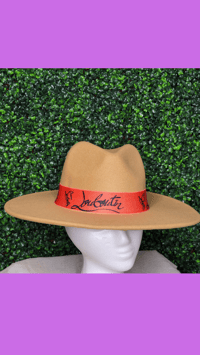 Image 1 of Designer Inspired Wide Brim Fedora 