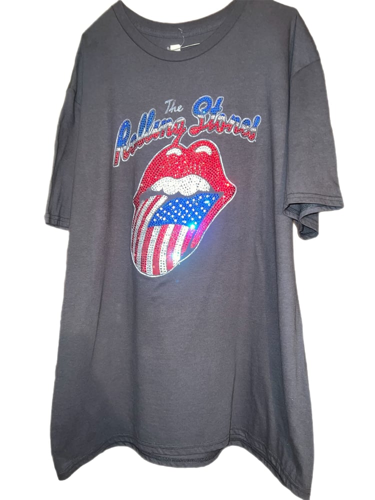 Image of ROLLING STONES X PAYCATION RHINESTONE TEE