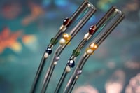 Image 3 of Swirl of Mushrooms Glass Drinking Straw