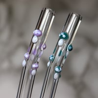 Image 2 of Swirl of Mushrooms Glass Drinking Straw