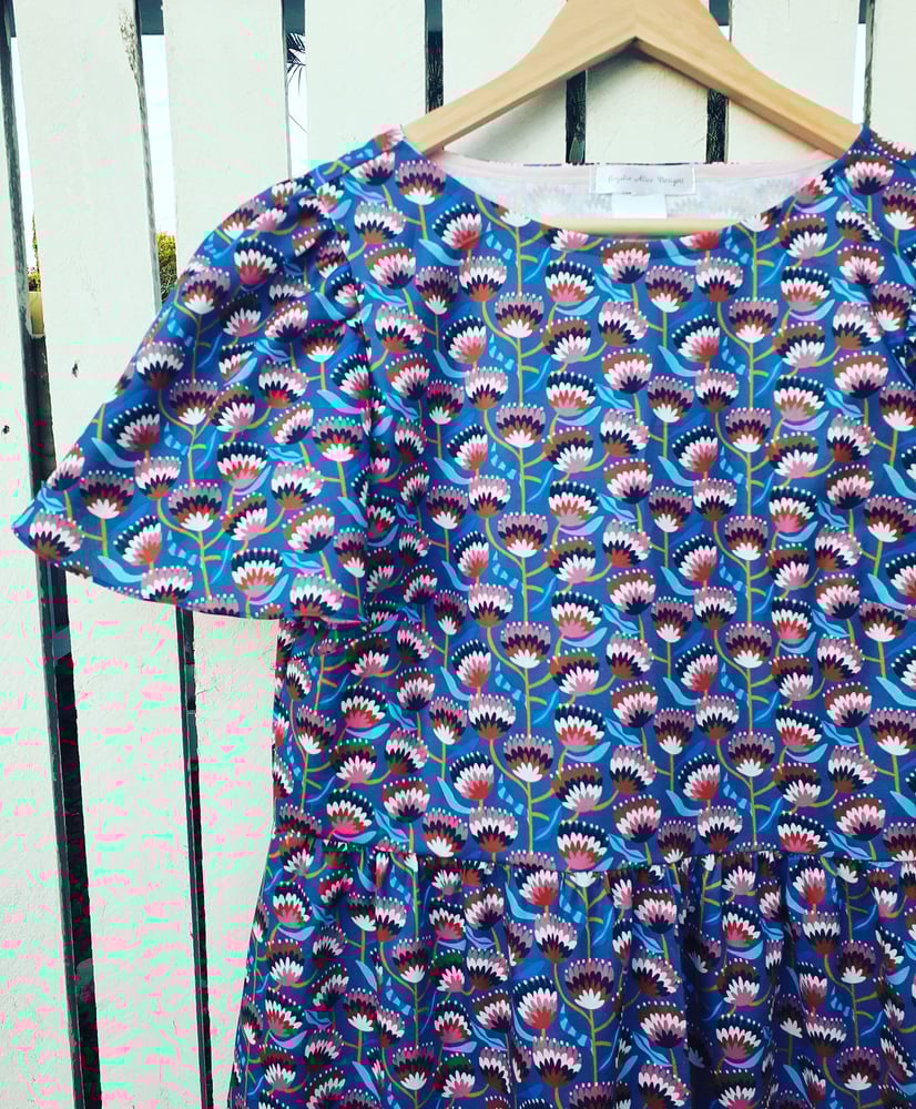 Image of ZADIE BLUE LOTUS.  Available in SIZE LARGE