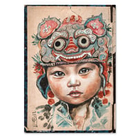 Image 1 of Canva Art Print - "Bébé chinois à bonnet tigre"