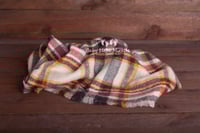Image 3 of Checked pillow and layer cream mustard green