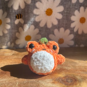 Image of Little Crochet Pumpkin Frog