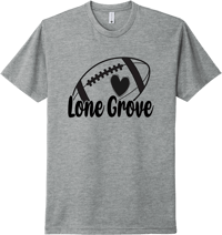 Lone Grove football with heart 