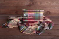 Image 1 of Checked pillow and layer red green