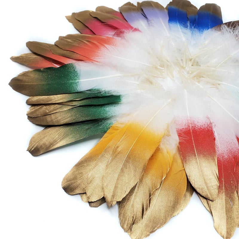 Golden Yellow Feathers, Goose Feathers