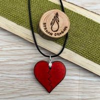 Image 3 of Wooden Heart Necklace - medical info 