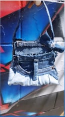 Image 1 of Tasty Raw Edge Denim Mini Bag