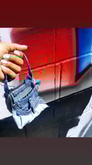 Image 3 of Tasty Raw Edge Denim Mini Bag