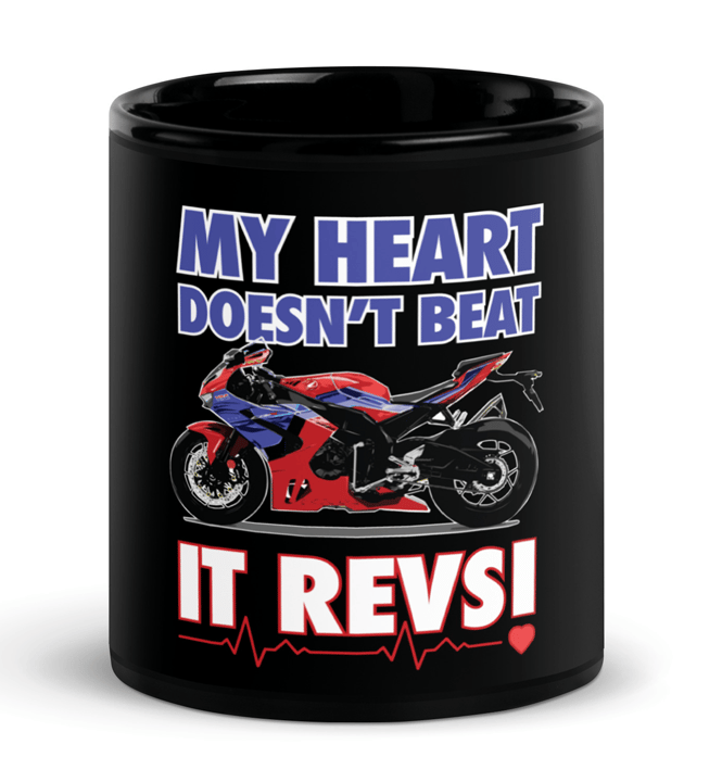 Image of My Heart Revs - Black Mug 11oz