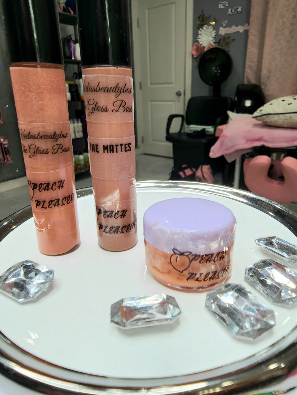 PEACH PLEASE?!! Trio (Lip gloss, Matte Lipstick and Scrub)