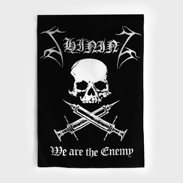 Image of Shining "We Are The Enemy" Flag