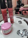 "LA CHINGONA" CHERRY LIPGLOSS & "LA BAD ASS" MATTE CHERRY LIPSTICK &"EL QUE CAIGA " LIPSCRUB