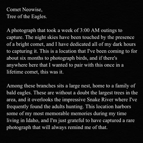 Image of Comet Neowise