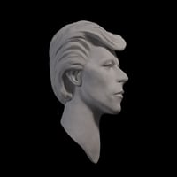 Image 4 of Cracked Actor - David Bowie - White Clay Sculpture