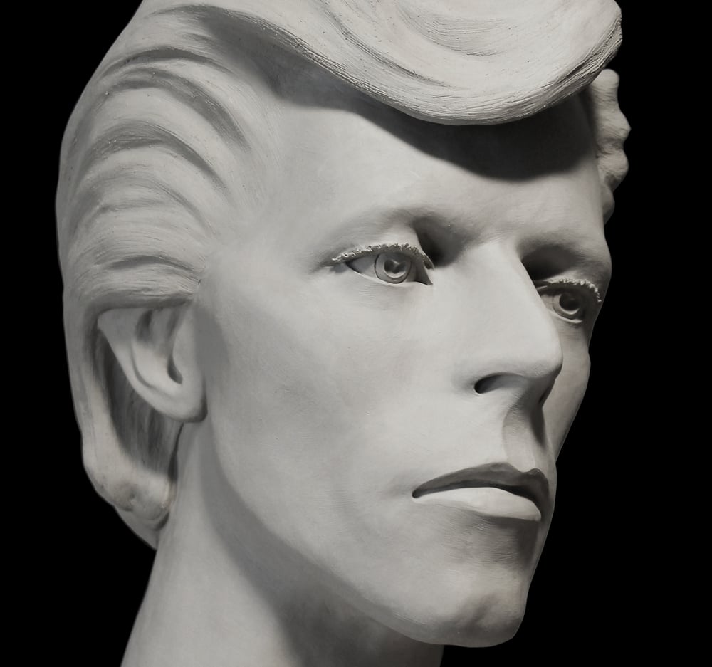 Cracked Actor - David Bowie - White Clay Sculpture