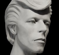 Image 2 of Cracked Actor - David Bowie - White Clay Sculpture