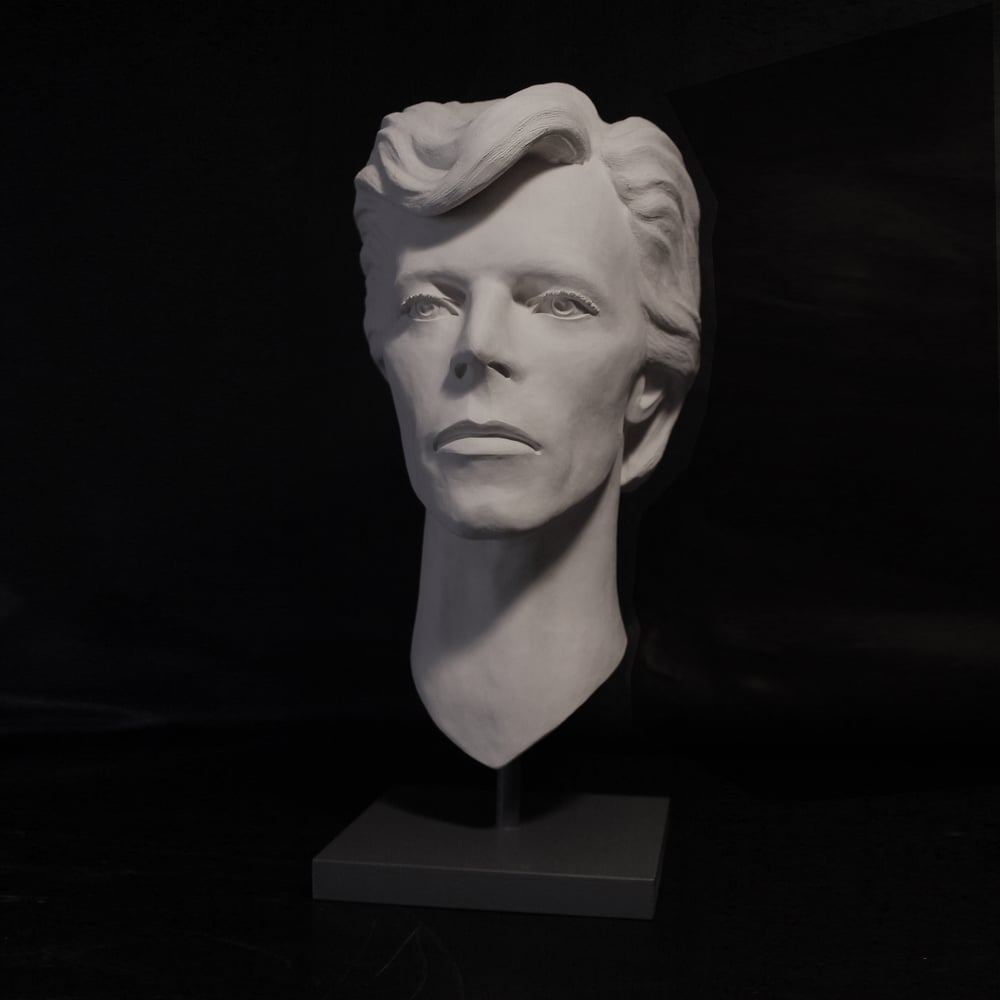 Cracked Actor - David Bowie - White Clay Sculpture