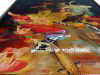 Image 3 of Original Canvas - Koi on Black/Gold - 60cm x 60cm