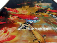 Image 3 of Original Canvas - Koi on Black/Gold - 60cm x 60cm