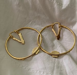 Image of (THIS ITEM JUST SOLD) Versace Virtus Gold Hoops 