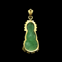 Image 2 of 10 K Praying Buddha Sitting On A Lotus Flower Pendant