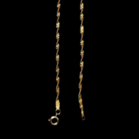 Image 4 of 18 K  Solid Gold Twisted Rope Yellow Gold Chain High Shine