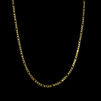 Image 1 of 10 K Solid Gold Figaro Link Chain 