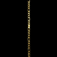 Image 4 of 10 K Solid Gold Figaro Link Chain 